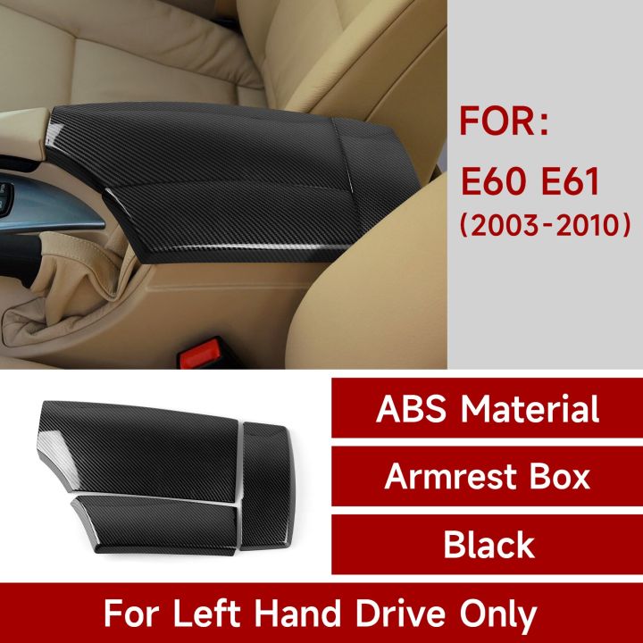 car-center-console-armrest-storage-box-lid-carbon-color-abs-armrest-protector-for-bmw-e60-e61-2003-2010-interior-accessories