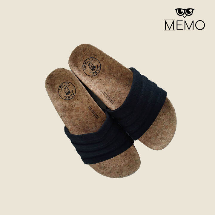 Memo Cork Slides For Men (Black) Lazada PH