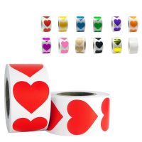 500pcs/roll Seal Labels Scrapbook Heart-Shaped Love Sticker For Gift Packaging Birthday Party Supplies Cute Stationery Sticker Stickers Labels