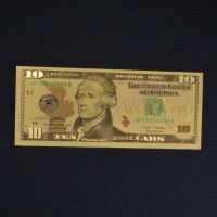 ธนบัตรชุบทองฟอยล์สีทองโบราณ1สกุลเงินดอลลาร์ที่ระลึกธนบัตรดอลลาร์ปลอมตกแต่ง