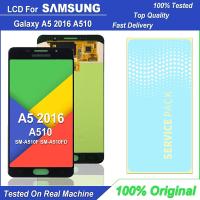 ต้นฉบับ5.2 "A510fd A510 A510m จอ LCD สำหรับ Samsung Galaxy A510f ประกอบจอสัมผัสดิจิทัลแอลซีดีสำหรับ Galaxy A5 2016จอแสดงผล LCD