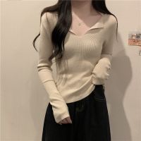 利Black V Neck Slim Korean Style Harajuku Spring Autumn Winter Knitted Vintage Pullover Fashion WomenS Sweaters 2022 Female Coats