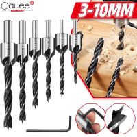 3-10mm Drill Bit Set Round Shank Titanium Coating HSS Countersink Drill Bit Chamfer Boring Woodworking Tool With Hex L-wrench Drills Drivers