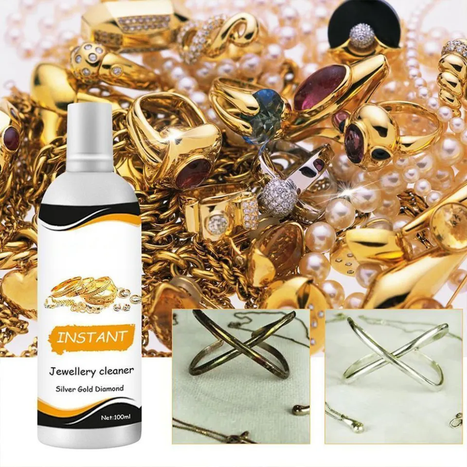 Jewelry Cleaner Liquid Cleaning Solutions Restores Shine for Gold