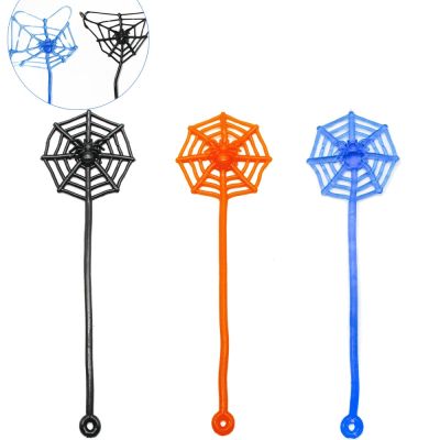 12Pcs Spider Web Elastic Sticky Hands Small Toys Sticky Wall Climbing Spiderman Kids Party Favors Pinata Fillers Gifts Prizes