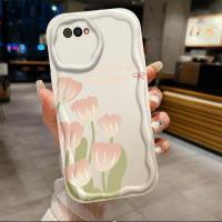 เคสสำหรับ A1K C2 REALME เคสเคสโทรศัพท์นิ่มลายคลื่นดอกทิวลิปไอศกรีมสาวน่ารัก