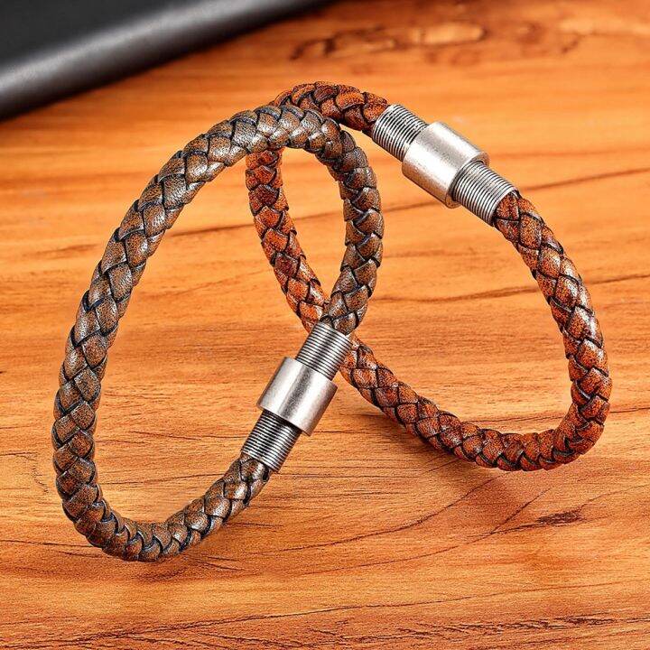 tyo-simple-design-stainless-steel-leather-bracelets-for-men-fashion-wrap-braided-handmade-bangle-male-charm-jewelry-wholesale