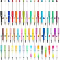 100Pcs Bead Pen Wholesale Creative Plastic Beaded Pen Ballpoint Pen Printable Beadable Pen DIY Gift for Student Office Supplies Pens