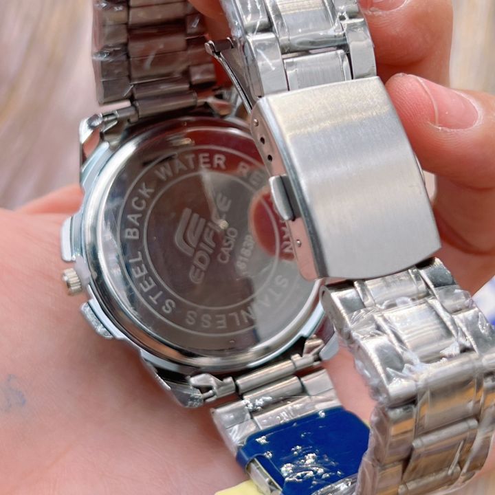 watchhiend-นาฬิกาข้อมือแฟชั่นผู้ชาย-คาสิโอ้-หน้าปัดขนาด-40-มม-มีวันที่-สายเลท-ตัดสายได้-พร้อมกล่องคาสิโอ้สีน้ำเงิน
