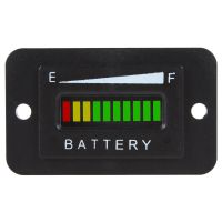 ZZOOI 12V 24V 36V 48V LED Battery Indicator Meter Charge Indicator Three-color 10-Bar Auto Battery Capacity Tester