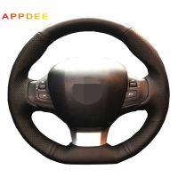 Handsewing Black Artificial Leather Steering Wheel Covers for  Peugeot 308 2015 2016 2017 Steering Wheels Accessories