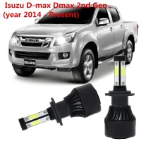 2ชิ้น 4Side H4 6000K ไฟ Led ไฟหน้าสําหรับ D-Max Dmax 2nd Gen (Year 2014 - Present) NEW