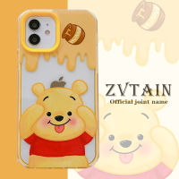 ZVTAIN เคส IPhone 11 12 13 Pro Max,ฝาหลังสาม In 1พร้อมการ์ตูนน่ารักสำหรับ IPhone XR XS Max 6 7 8 Plus หมีพูห์เคสสำหรับเด็กผู้ชายเด็กผู้หญิงเด็กผู้หญิงเด็กผู้หญิง