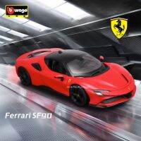 A118 Scale Ferrari SF90 Super Car รุ่น Alloy Diecast ของแท้จำลอง Moel รถของเล่นสำหรับของขวัญเด็กที่ระลึกของสะสม M