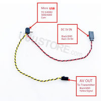 Micro USB เพื่อ AV Out เคเบิ้ลสำหรับ SJCAM SJ4000 SJ5000 SJ6000กล้อง FPV วิดีโอสายสัญญาณเสียงไร้สาย emetry ส่ง