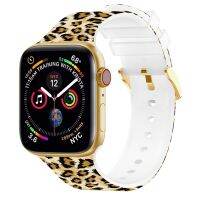 SmartPhonemall Square Buckle Color Printing Watch Band For Apple Watch Series 8&amp;7 41mm / SE 2&amp;6&amp;SE&amp;5&amp;4 40mm / 3&amp;2&amp;1 38mm(Leopard 5)