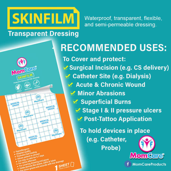 POSTOP DRESSING, POST SURGERY SHOWER Momcare Skinfilm Waterproof