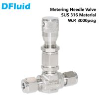 Metering Valve Needle Valve 316 Stainless Steel Flow Regulating 3000 psi 1/8 1/4 3/8 inch 3 6 8 mm Tube Fitting replace Swagelok