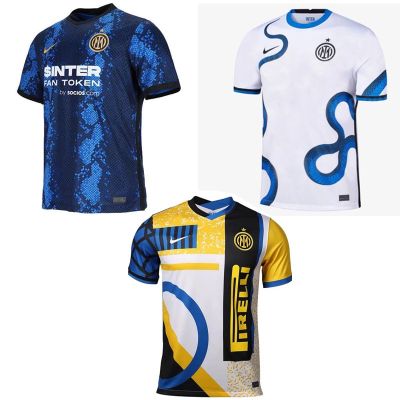 เสื้อกีฬาแขนสั้น ลายทีมชาติฟุตบอล Inter Milan Jersey Fans Version 20-21 21-22 เกรด AAA คุณภาพสูง