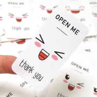 100pcs/25sheets Cute Open Me Stickers Thanks Your Labels for Small Business Package Decoration  Envelope Seal Shipping Stickers Stickers Labels