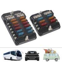 【DT】hot！ M5 Stud With Indicator 6 Ways 12 Fuse Block Holder Car Boat 12V 32V Plastic Cover