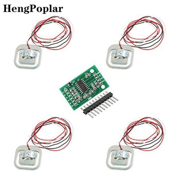 【CW】 Human Scale Load Cell 4Pcs 50Kg HX711 Module Amplifier Half bridge ...