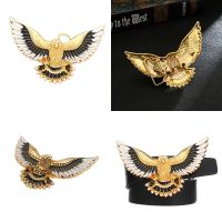 Western Cowboy Zinc Alloy Two-color Winged Eagle with Jeans Accessories Decoration Belts