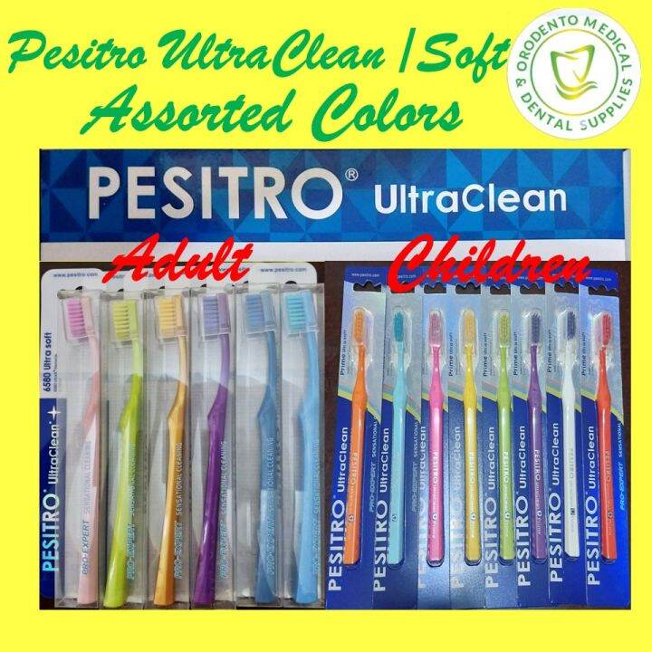 Pesitro Ultraclean/UltraSoft 0.10mm x 0.08 mm 7680 Toothbrush Assorted ...