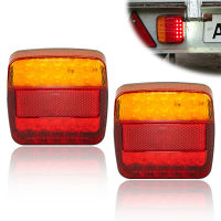 2Pcs Car Trailer Rear Tail Light Car Truck 26 LED ke Tail Lights Turn Signal License Plate Lamp Waterproof Tailight Parts 12V