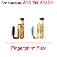 ของแท้สำหรับ Samsung Galaxy A13 4G 5G A135F A136B ปุ่มโฮมเซ็นเซอร์ลายนิ้วมือสายเคเบิลงอได้พลังงานกลับ