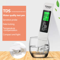 ค่า Tds และเครื่องทดสอบเครื่องวัดค่าอุณหภูมิปากกาทดสอบน้ำแบบ3-In-1ปากกา Tds ตัวทดสอบคุณภาพน้ำที่แม่นยำพร้อมอุดมคติการชดเชยอุณหภูมิอัตโนมัติ