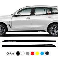 Haywood1 2 Pcs M Performance Styling Car Door Side Stripes Skirt Stickers 5D Carbon Decals F15 F85 G05 Accessories