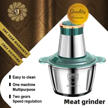 1pc 3l Electric Stainless Steel Meat Grinder & Garlic Masher Multifunctional  Food Processor For Home Use