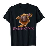 Funny Cow Shirt, Not In The Mood Cow Shirt, Cow Lover Gifts Cotton Mens Tops T Shirt Custom Top T-Shirts Casual Faddish