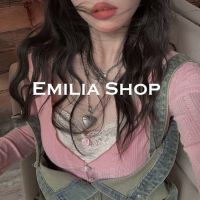 ✹▫ 2078 EMILIA SHOPเสื้อครอป เสื้อเสื้อผ้าแฟชั่นผู้หญิง เข้ารูป เซ็กซี่สไตล์เกาหลี สําหรับผู้หญิง2022 ใหม่S051151