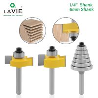 【DT】hot！ LA VIE 3PCS 6mm or 1/4  Shank Rabbet Router Bit with 6 Bearings Set Adjustable Tenon Cutter Cemented Carbide Woodworking Bits