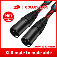 GOLLEY LION สายไมโครโฟน XLR ตัวผู้เป็นตัวผู้,3ขาสำหรับใช้ในเวที,สตูดิโอ,KTV,บาร์