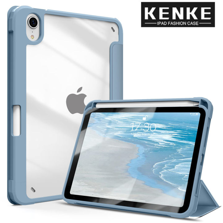 kenke-เคส-ipad-hd-ใสป้องกันการดัดกรณีที่มีช่องใส่ดินสอขวาดินสอสำหรับ-ipad-2021-mini-6-ipad-7th-8th-9th-gen-2020-case-10-2-inch-ปกกรณีสมาร์ทกันกระแทกแท็บเล็ตปกป้องกันรองรับ-apple-ii-ดินสอชาร์จอะคริลิวั