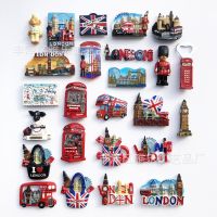 ✺℡﹍ British London Tourism Memorial Fridge Stickers Kettle Fridge Magnet Collection Gifts 3d Cute Message Board Reminder