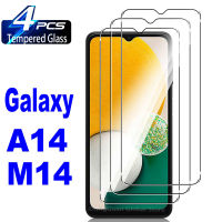 4ชิ้นกระจกนิรภัยสำหรับ S Amsung G Alaxy A14 M14 5กรัม A12 A13 A23 4กรัม5กรัมป้องกันหน้าจอฟิล์มแก้ว