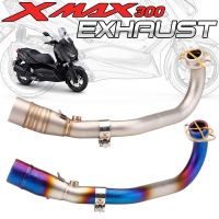 [2023ใหม่] สำหรับ Yamaha X MAX 300 XMAX300 XMAX 250 XMAX250 2017 2018 2019 2020 2021ท่อเชื่อมกลางแบบเต็มระบบพอดีกับตัวเก็บเสียงท่อไอเสีย51มม. ทั้งหมด