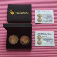 5 รูปแบบ NonMagnetic 1OZ Liberty Eagle เหรียญทอง 50 ไทยเหรียญที่ระลึก US Mint ของขวัญกล่องของขวัญคุณภาพสูง-iodz29 shop