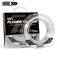 Green Travel 100% Fluorocarbon ผู้นำเอ็นตกปลาวัสดุทนทานต่อการขัดถูสายเบ็ดตกปลา100M มองไม่เห็น