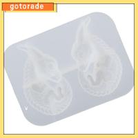 GOTORADE ไดโนเสาร์ไดโนเสาร์ไดโนเสาร์ แม่พิมพ์เรซิ่นรูปมังกร สีขาวขาว 3.6x2.7inch แม่พิมพ์ซิลิโคนสำหรับตกแต่ง ดีไอวาย แม่พิมพ์สบู่ สำหรับเทียน