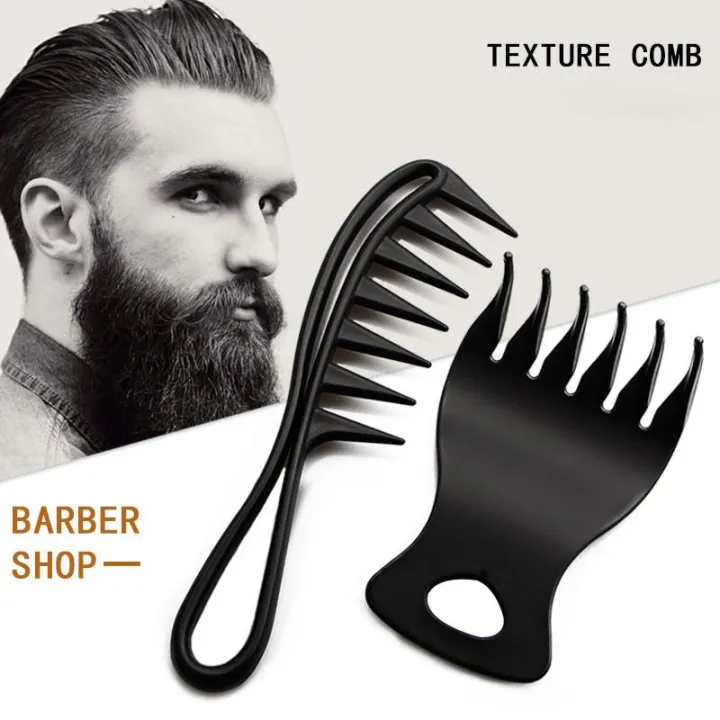 Nantang Handle Grip Large Tooth Detangling Curly Hair Comb Back Head Styling  Beard Oil Comb Men Hairdressing Wide Teeth Comb | Lazada Singapore