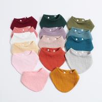 【CW】 1pc Cotton Gauze Baby Bibs Adjustable Color Newborns Feeding Saliva Absorbent Infant Burp