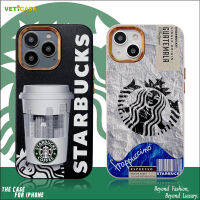 การออกแบบแฟชั่น Star-Bucks ถ้วยกาแฟ Electroplate หนัง3 In 1เคสโทรศัพท์สำหรับ Apple iPhone 14 13 12 11 Pro Max Soft ซิลิโคน Anti-Drop ป้องกันฝาหลังโทรศัพท์มือถือกรณีสีดำสีขาว