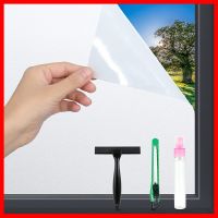 White Frosted Glass Window Film Reusable Privacy Film Static Clings UV Protection Sun Blocking Tint Kit for Home Bathroom Home Window Sticker and Film