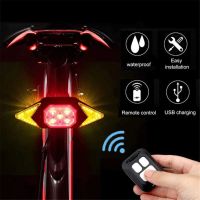 Bicycle LED Taillight Bike Rear Tail Lamp Wireless Remote Control Turn Signal Light Cycling Safety Warning Lantern Rear Lamp