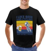 I Like Beer And Cycling And Maybe 3 People T-Shirt Blondie T Shirt Shirts Graphic Tees Hippie Clothes Plain Black T Shirts Men